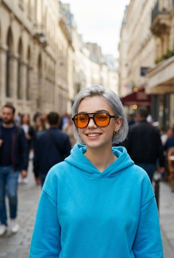 Natural street portrait inspired by Scott Schuman, woman ... image 1