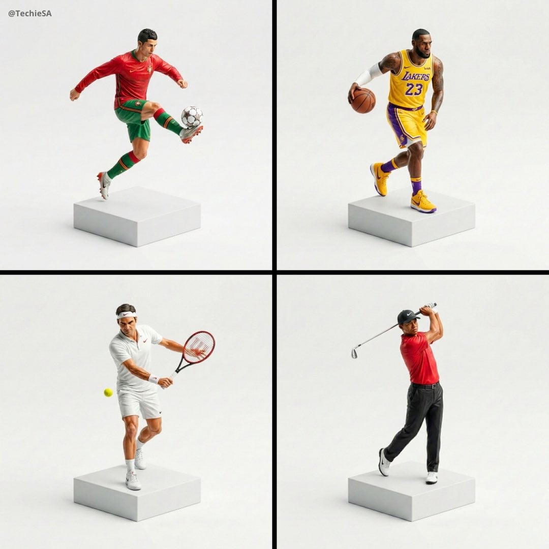 Miniature Realistic Figurine in Signature Sports Pose image 1