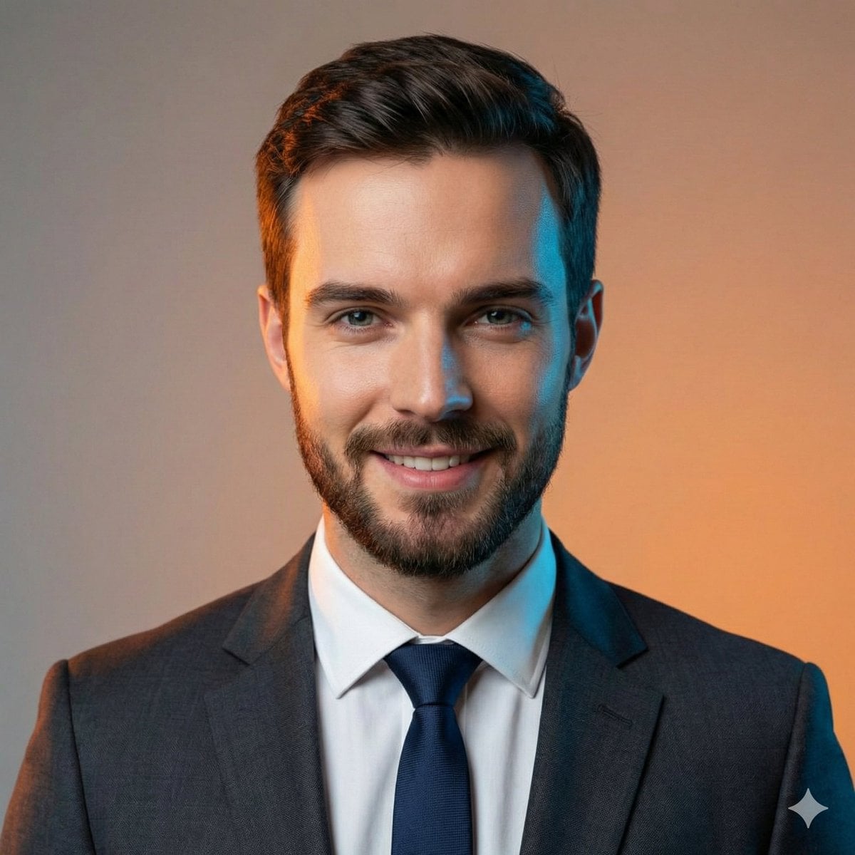 Confident Professional in Tailored Gray Suit image 1
