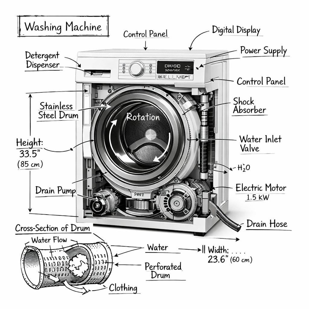 Create an infographic image of [washing machine], combini... thumbnail 3