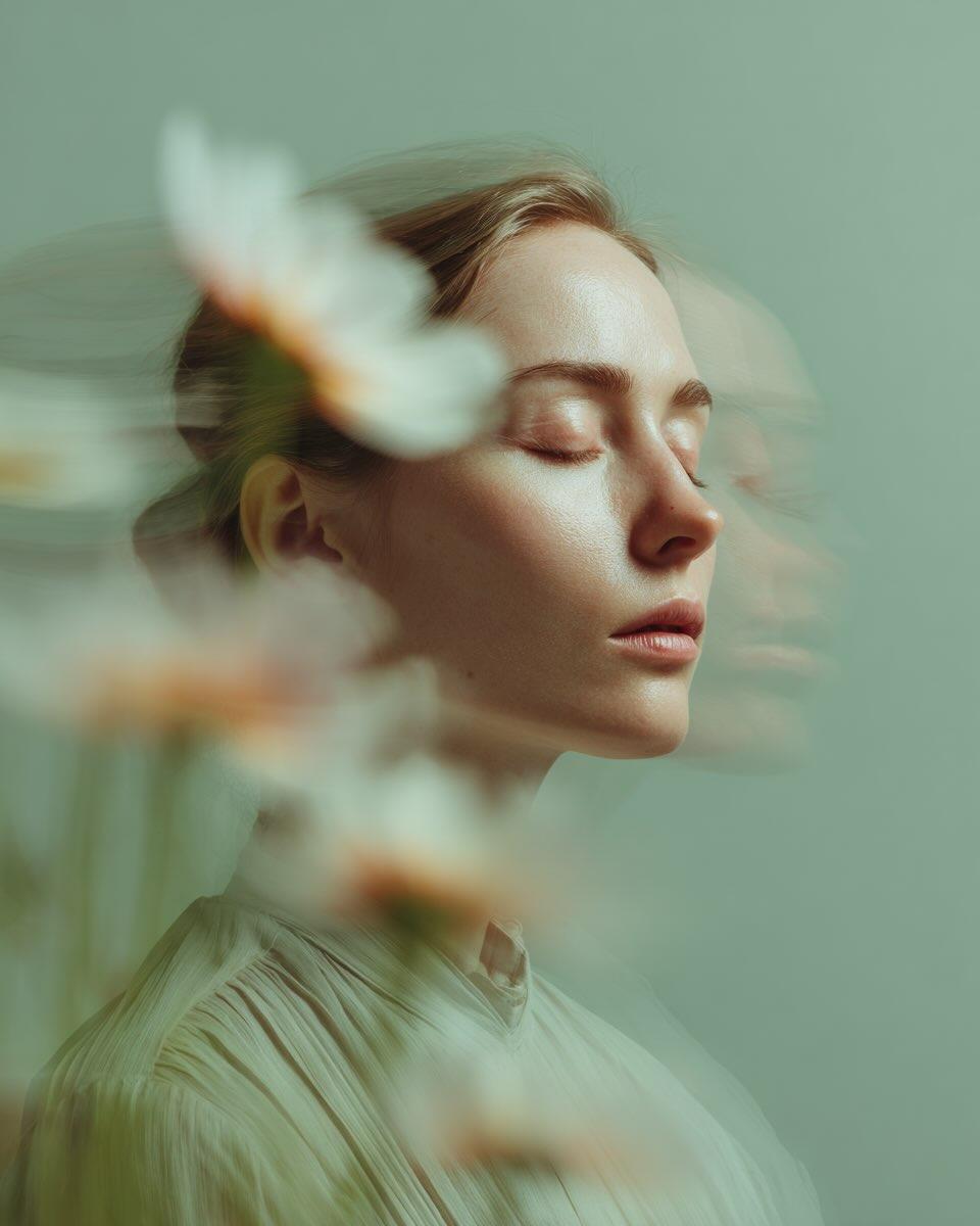 Ultra-realistic fine-art portrait of a young woman with s... thumbnail 2