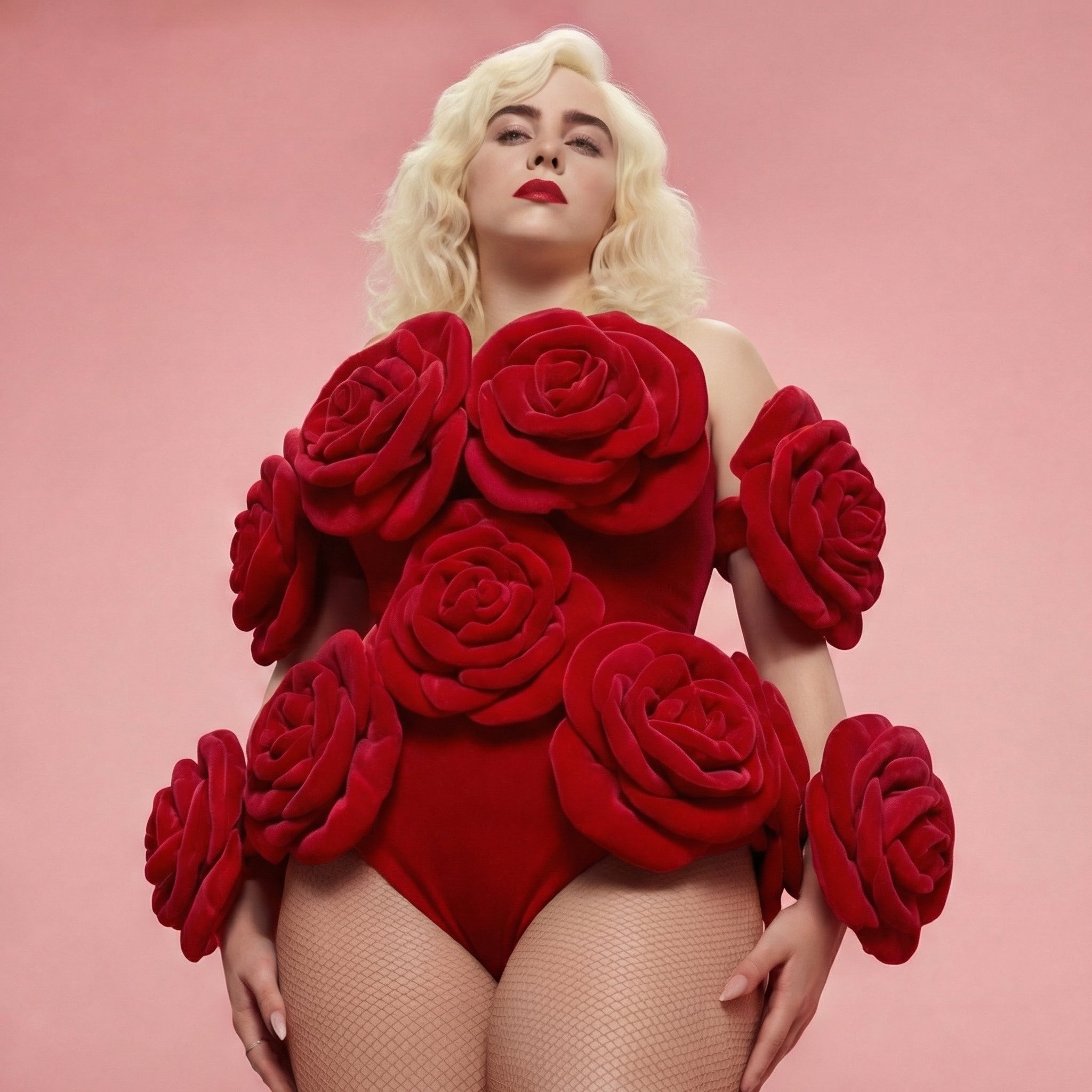 Billie Eilish Amidst Crimson Roses thumbnail 4