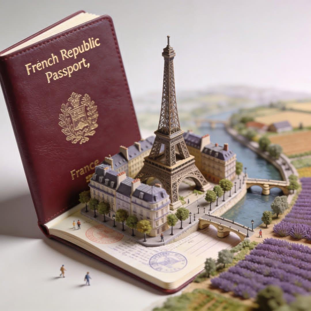 Hyper-realistic open [COUNTRY] passport on a studio surfa... thumbnail 4