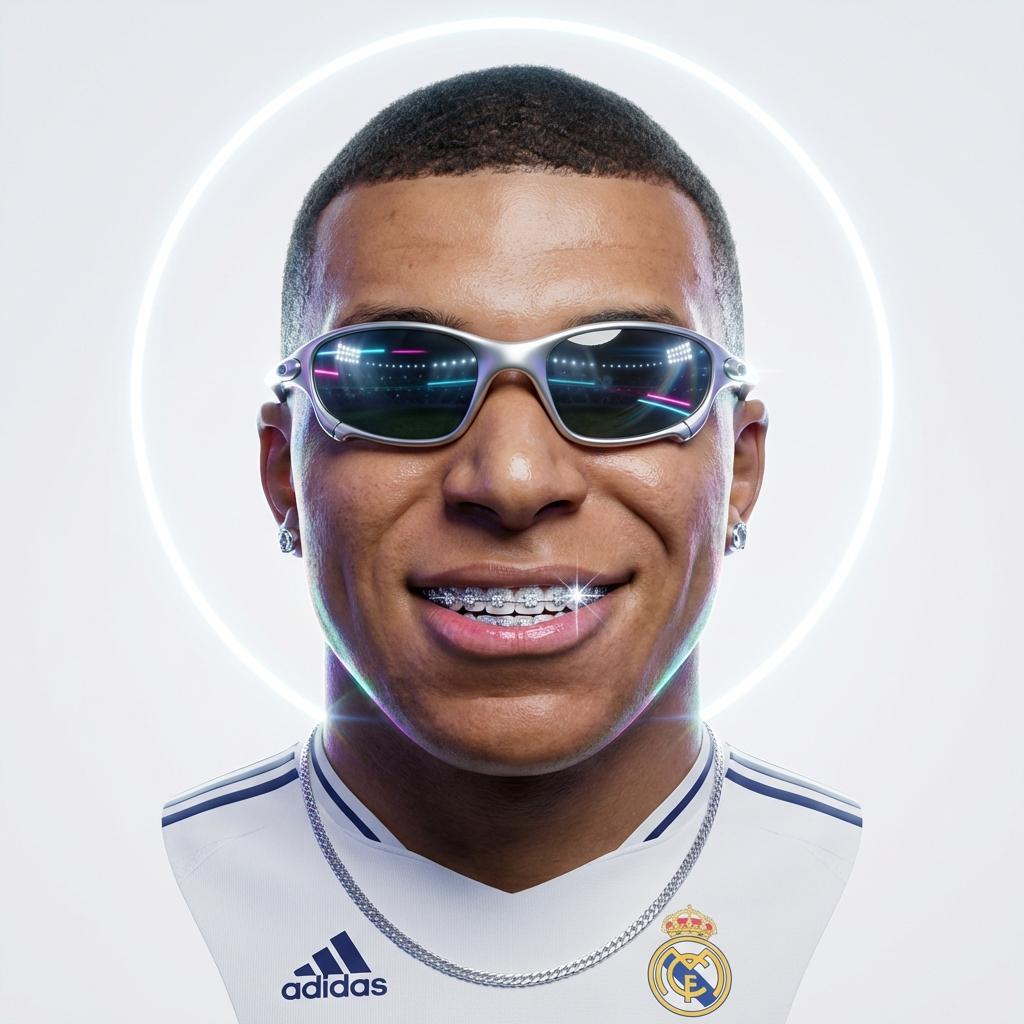 Hyper-stylized dynamic 3D floating head portrait of the a... thumbnail 3