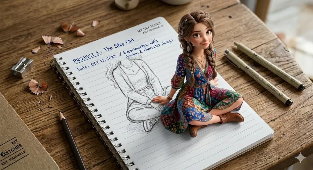 Illustration & 3D Prompt #435 thumbnail 3