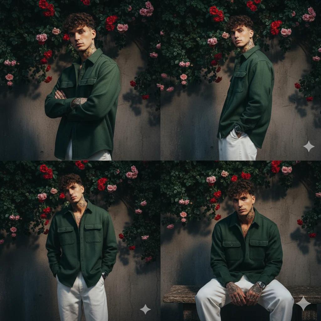 Create a realistic dark green portrait cinematic image wi... thumbnail 3