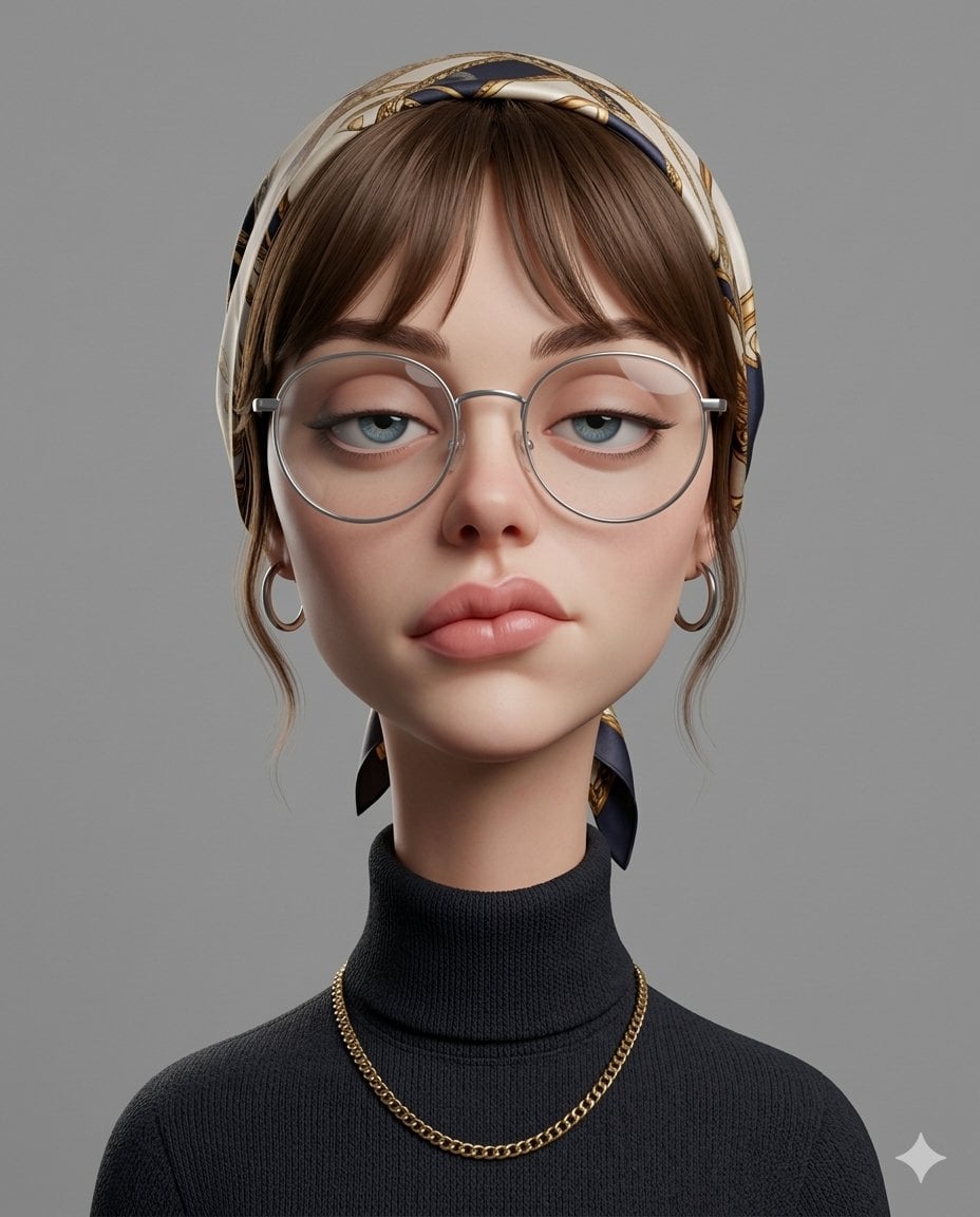 Create an exaggerated stylized 3D caricature character po... thumbnail 2