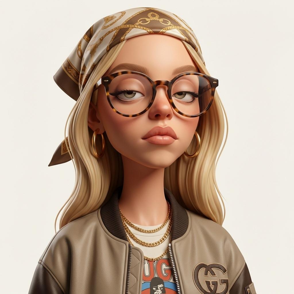 Create an exaggerated stylized 3D caricature character po... thumbnail 4