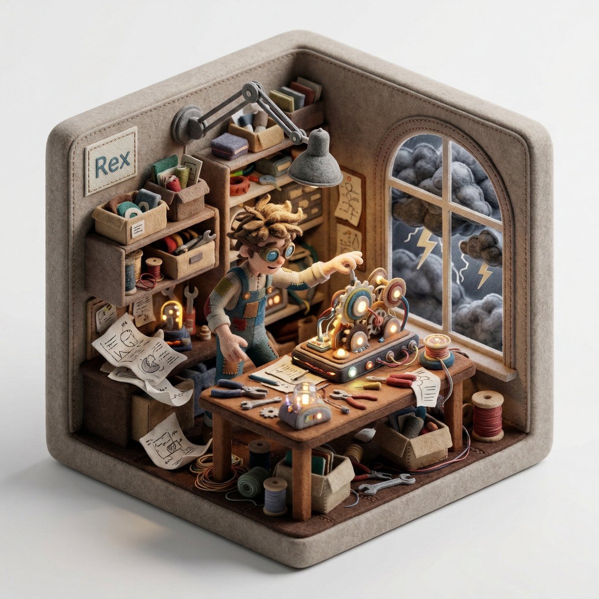 Create a 3D isometric diorama illustration of an original... thumbnail 3