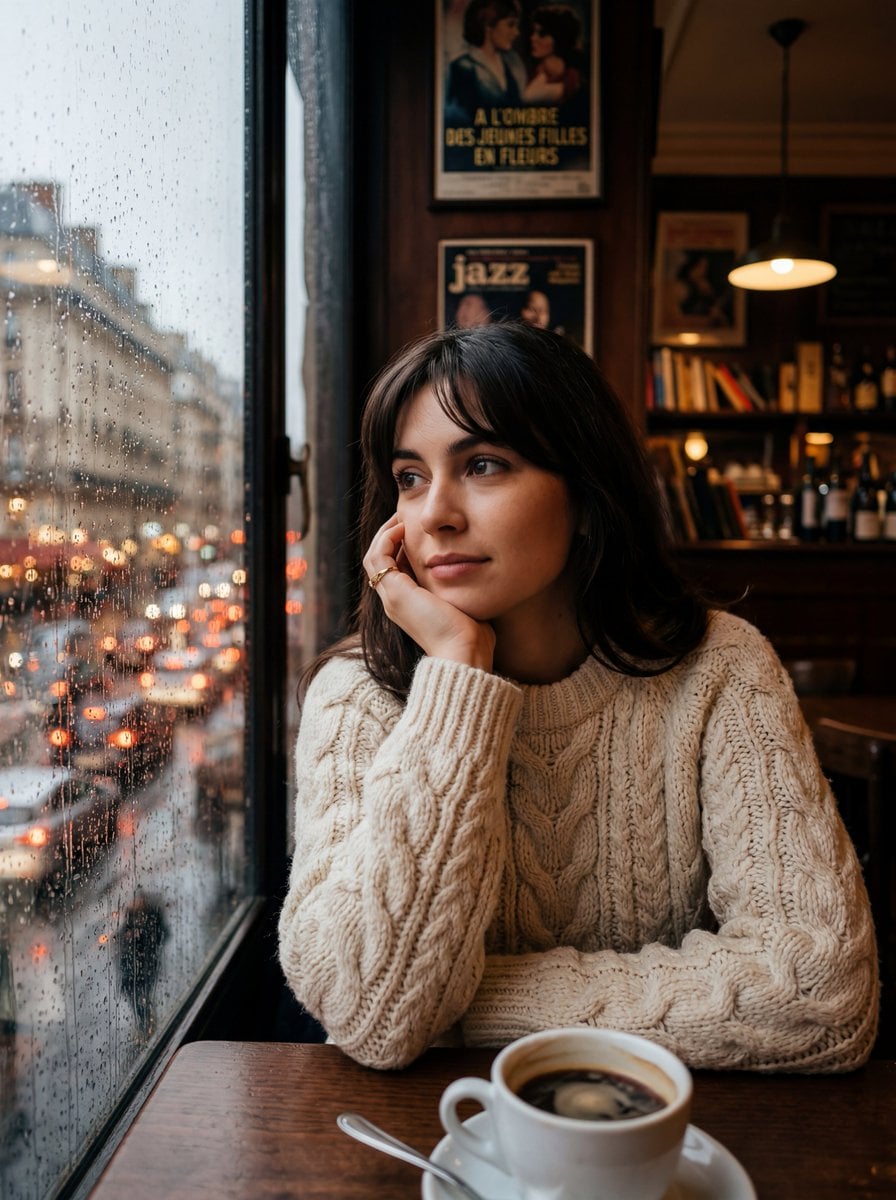 A cinematic, high-resolution portrait of a young woman wi... thumbnail 2