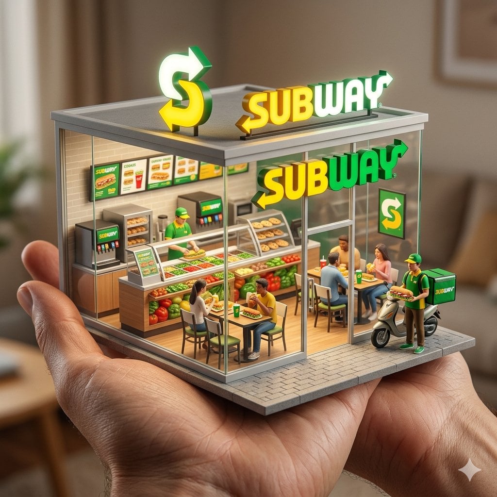 An ultra-realistic miniature [YOUR BRAND] showroom balanc... thumbnail 2