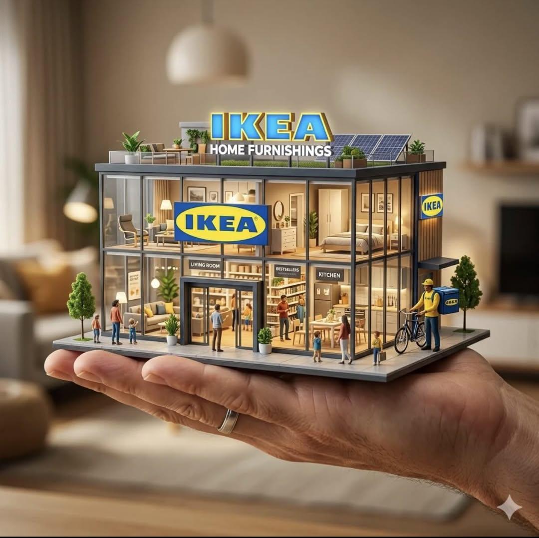 An ultra-realistic miniature [YOUR BRAND] showroom balanc... thumbnail 4