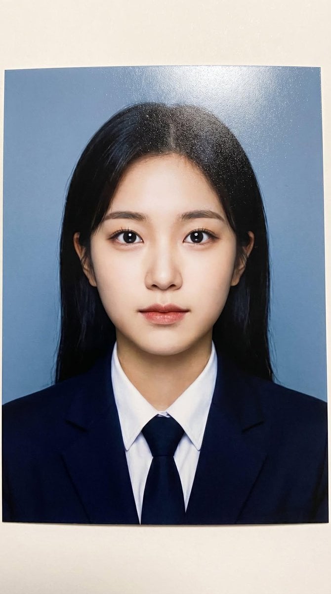 Photorealistic printed portrait of a young woman using th... thumbnail 2