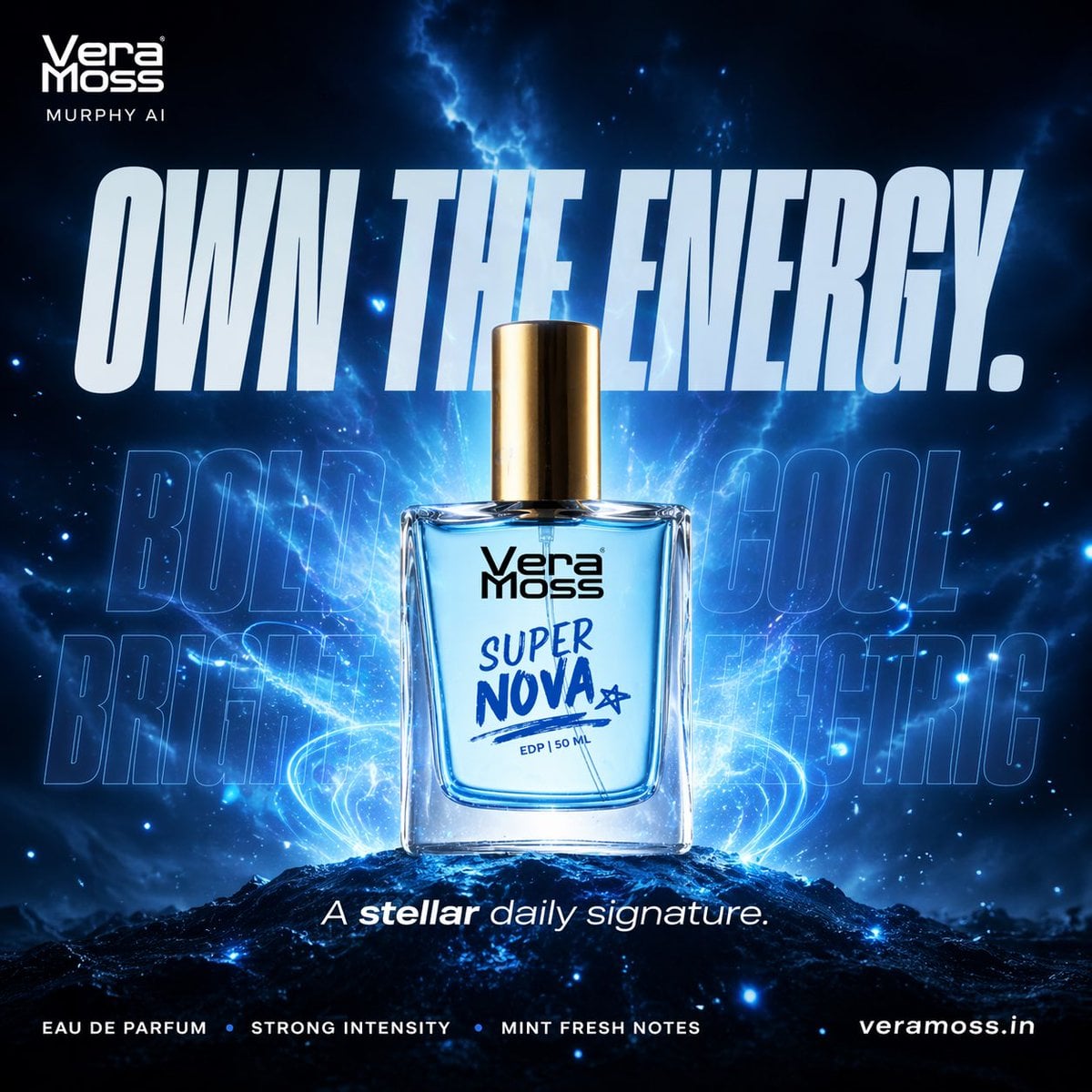 Hyper-realistic cinematic perfume billboard poster for Ve... thumbnail 4