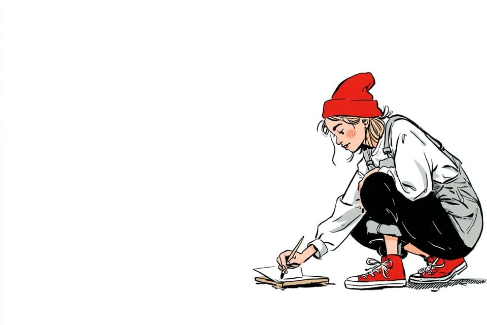 A simple illustration of a [subject] in [outfit], [doing ... thumbnail 3