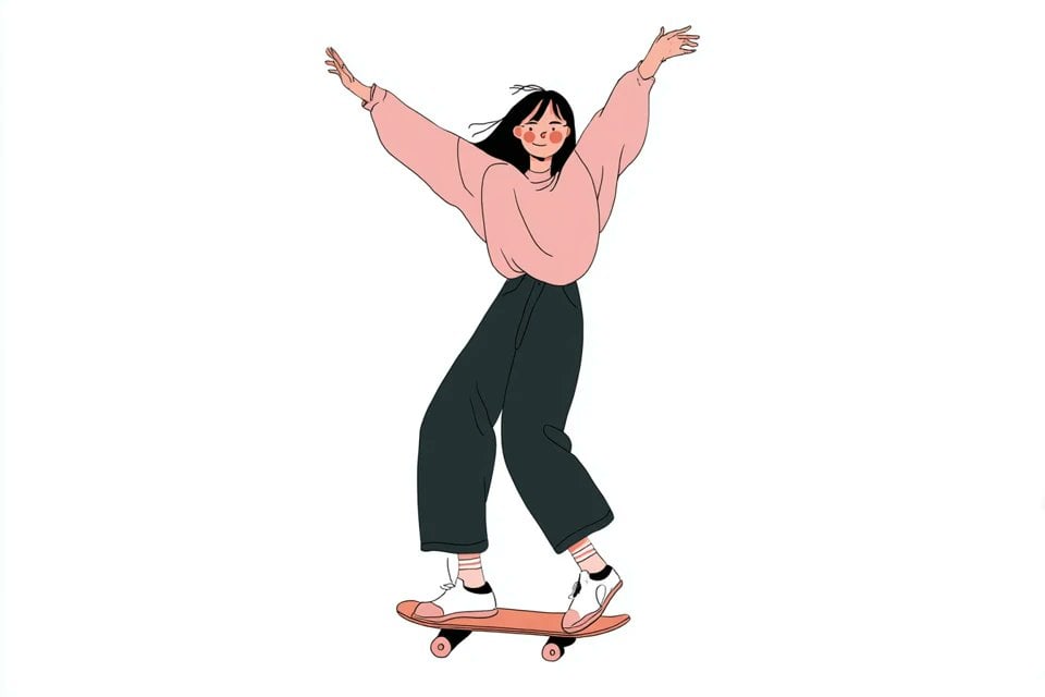 A simple illustration of a [subject] in [outfit], [doing ... thumbnail 4