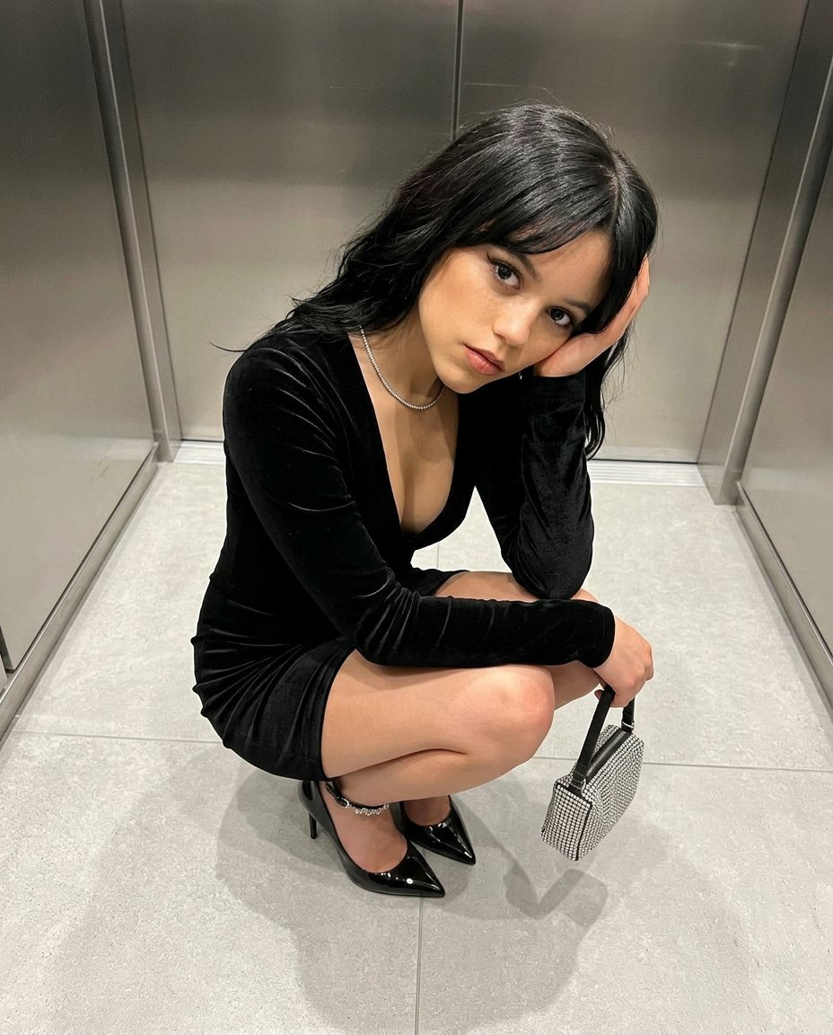 Deep Squat Pose in High Heels thumbnail 3