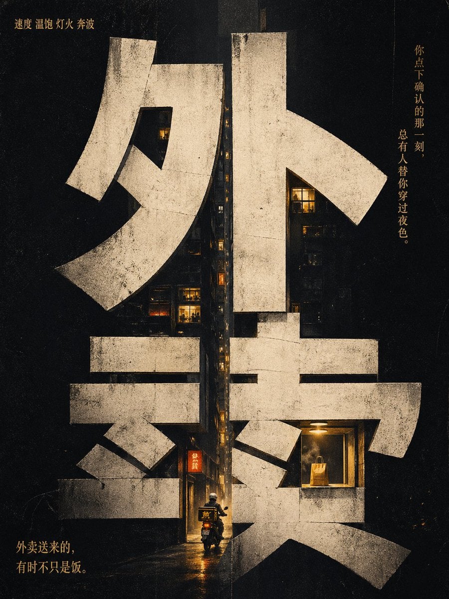 高级概念海报，竖版 3:4，核心文字为[输入文字] thumbnail 2