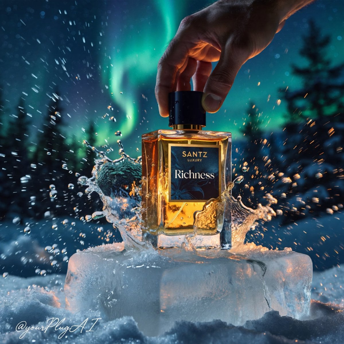 Create a hyper-realistic cinematic luxury perfume product... thumbnail 4