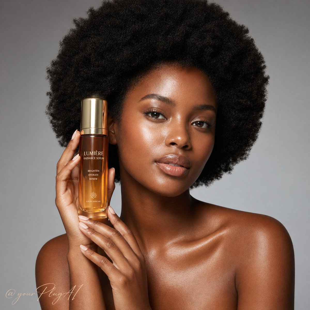 A high-end luxury skincare campaign portrait featuring [M... thumbnail 4