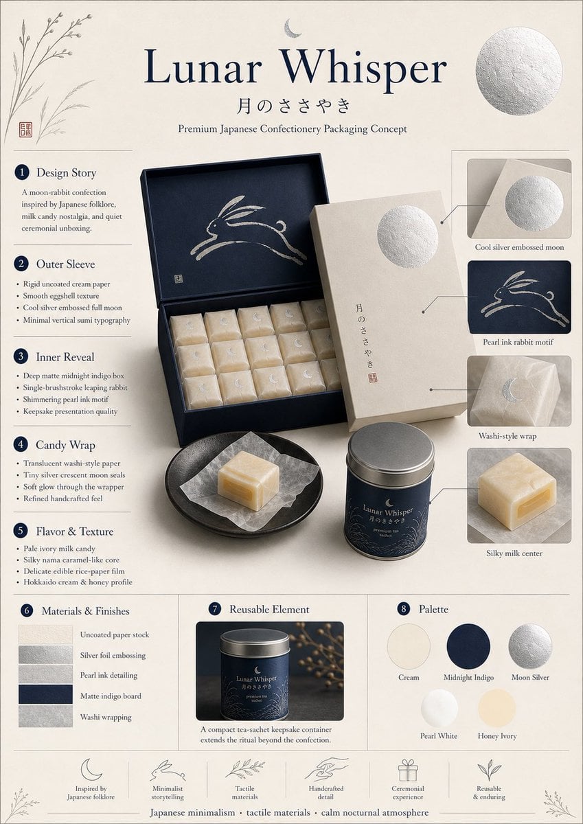 Premium Japanese confectionery packaging concept, “Lunar ... thumbnail 2