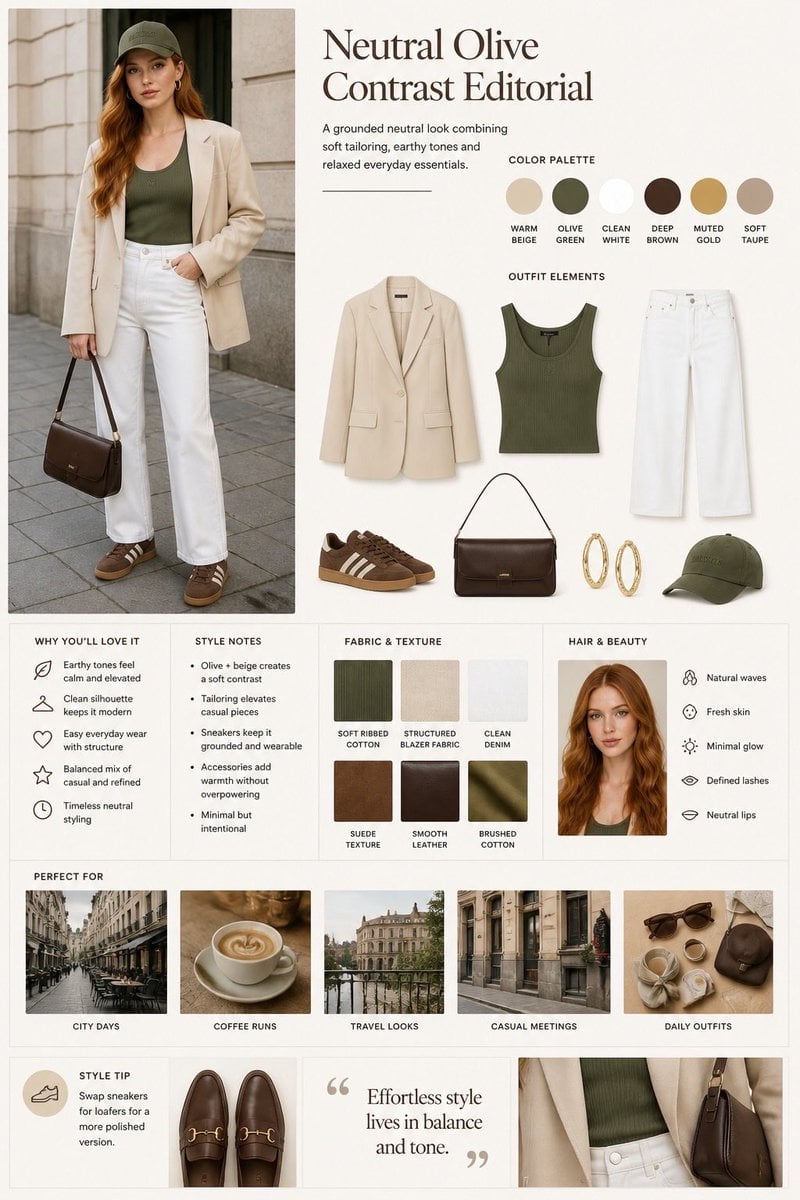 Fashion editorial layout, split design with model photo o... thumbnail 3