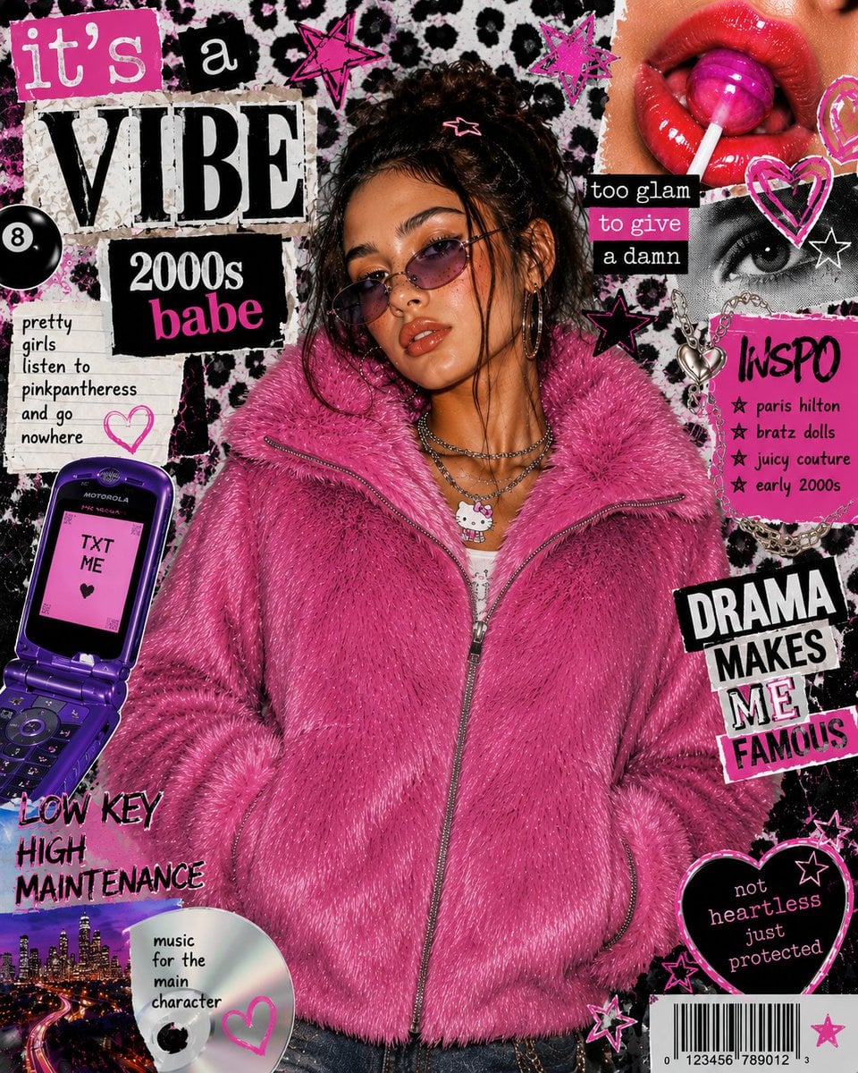 Create a bold Y2K Japanese street-editorial collage poste... thumbnail 2