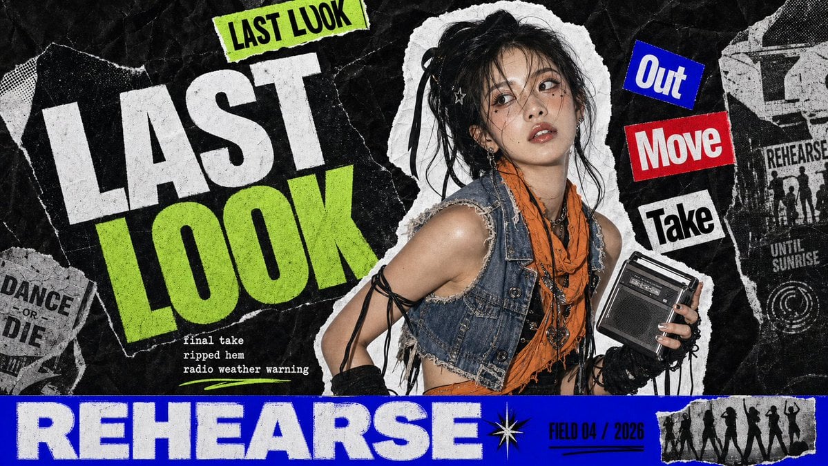 Create a 9:16 K-pop apocalypse ransom zine poster featuri... thumbnail 4