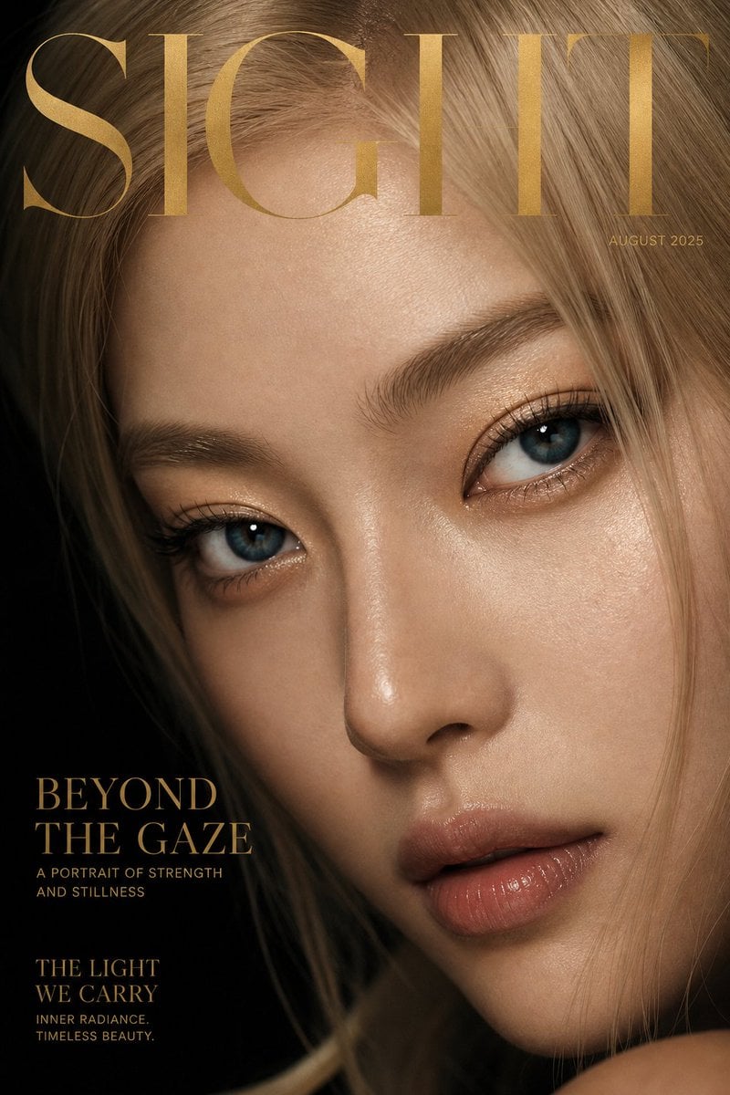 Luxury extreme close-up portrait, magazine cover style, t... thumbnail 2