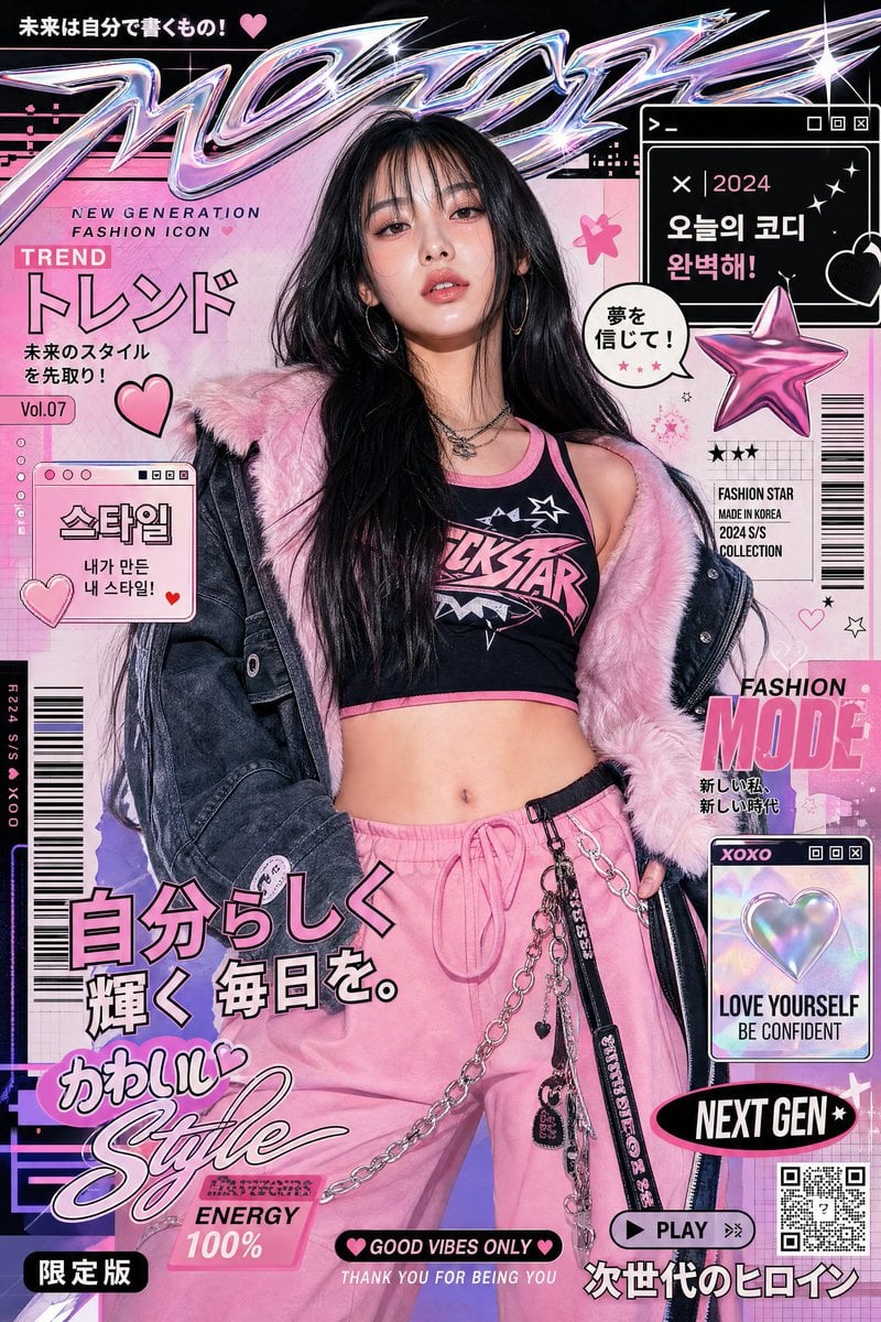 Ultra-stylized luxury fashion editorial poster featuring ... thumbnail 2