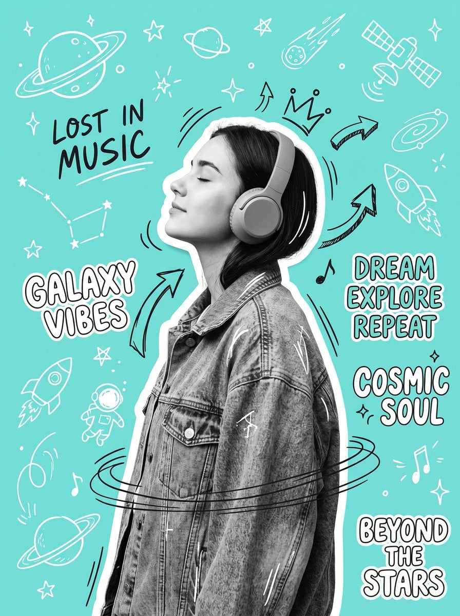 Create an original Y2K-inspired scrapbook collage poster ... thumbnail 2