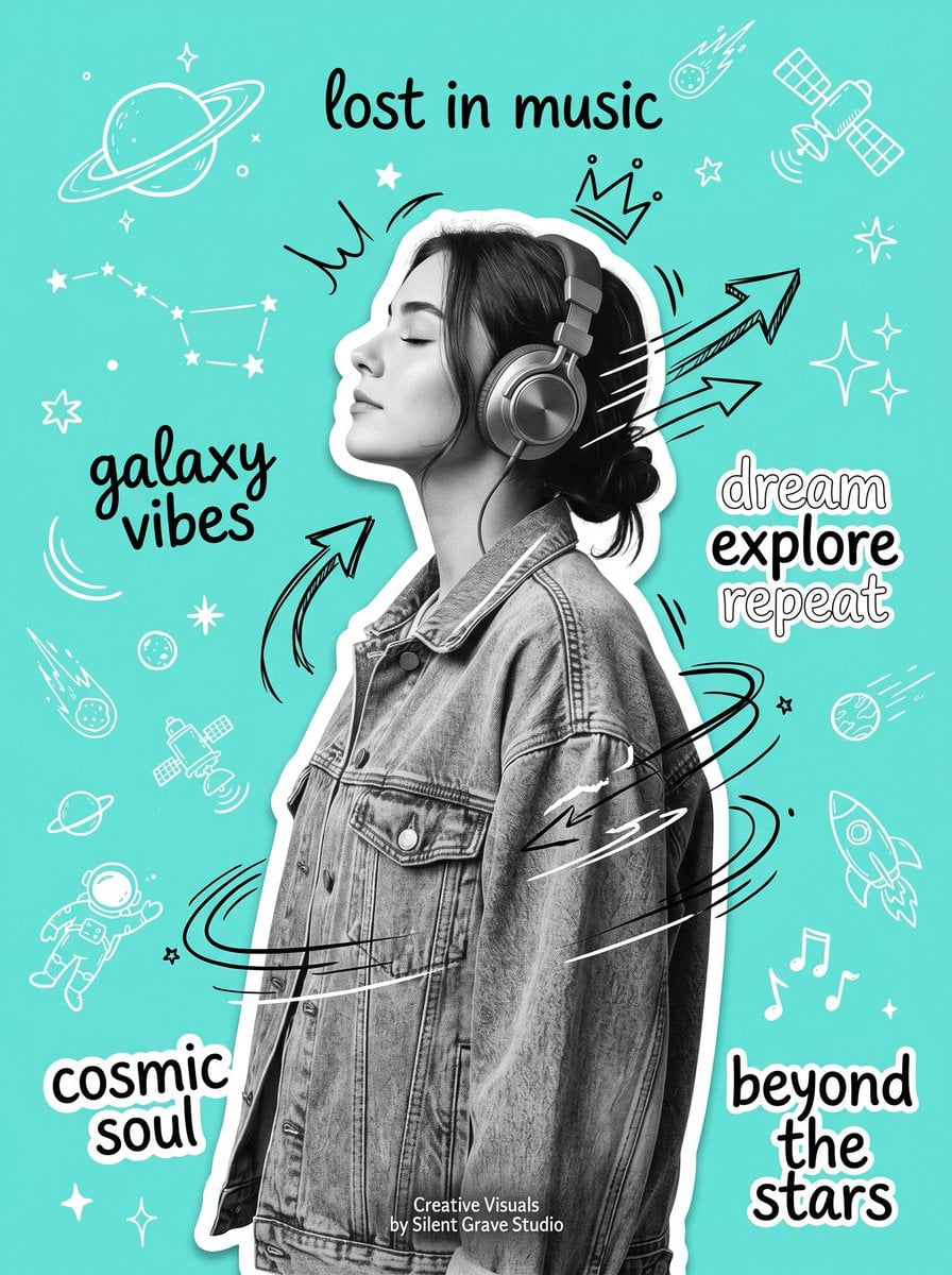 Create an original Y2K-inspired scrapbook collage poster ... thumbnail 3