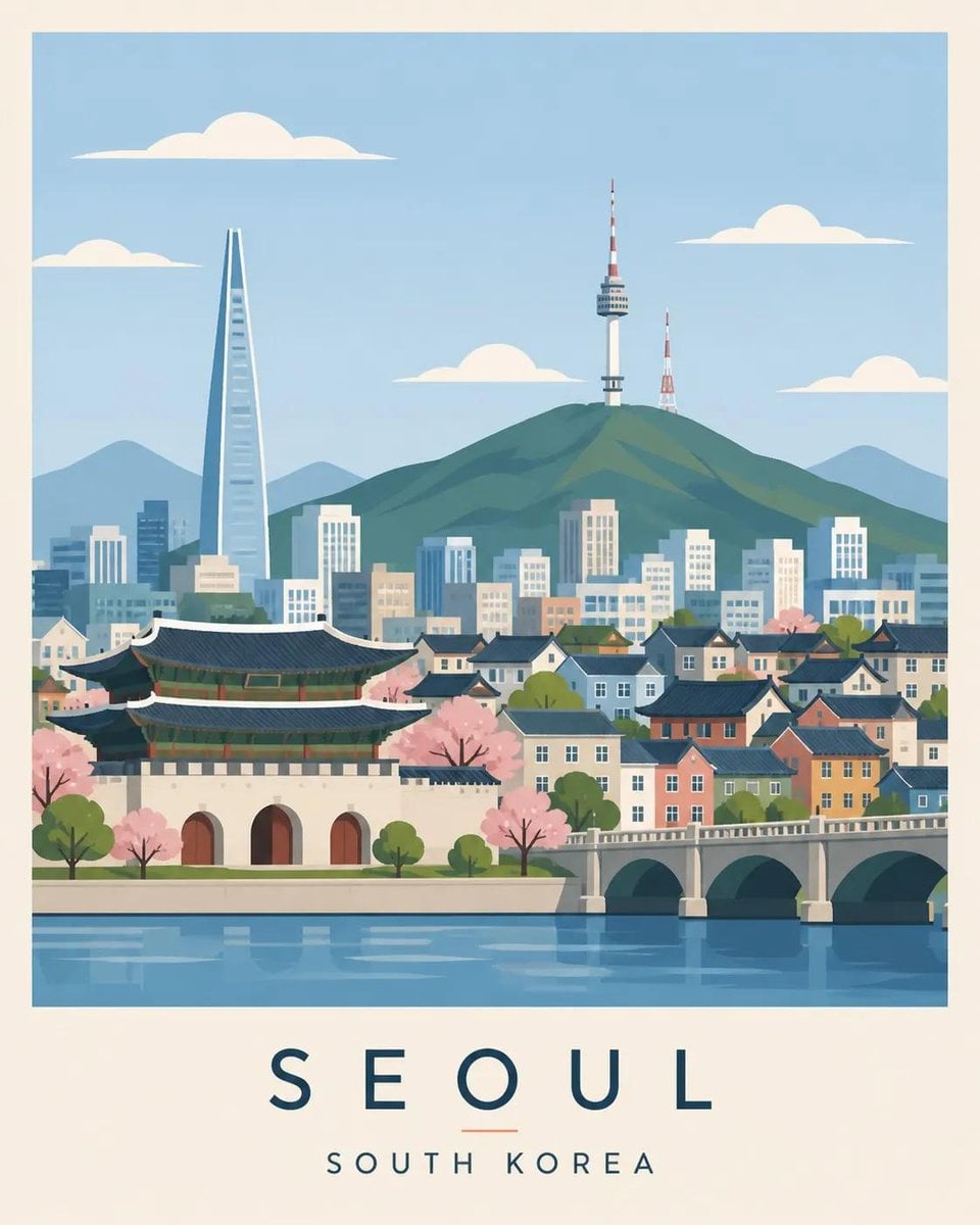 Create a premium editorial travel poster illustration of ... thumbnail 3