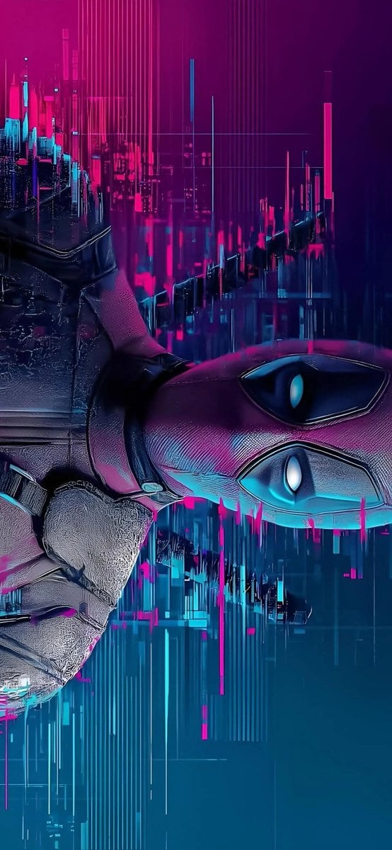 A cinematic, vertical graphic poster of a masked vigilant... thumbnail 4