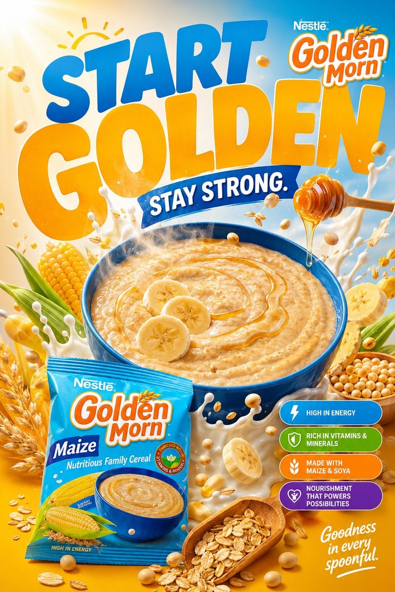 **GOLDEN MORN VIRAL FMCG POSTER CAMPAIGN SYSTEM** thumbnail 2