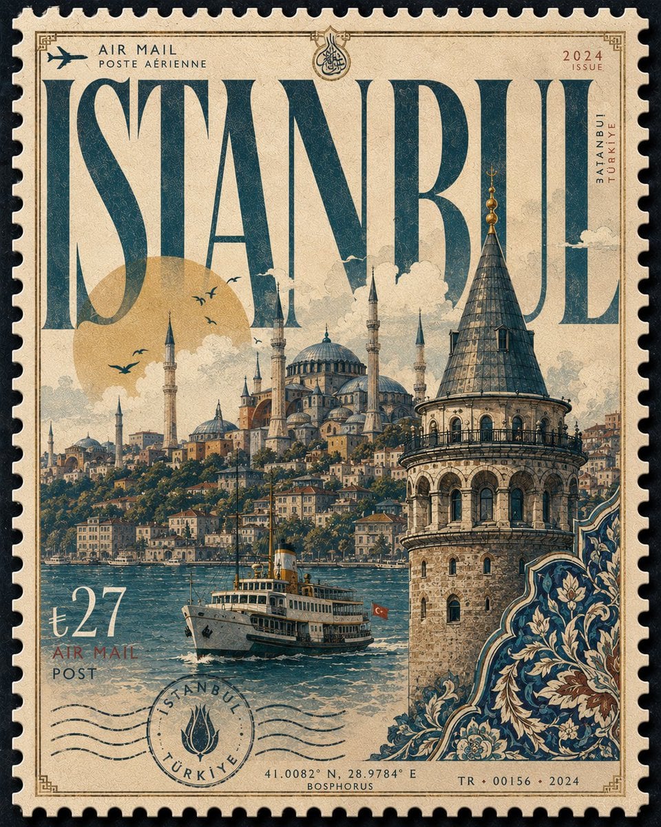 Design a premium 4:5 collectible postal-stamp poster for ... thumbnail 4