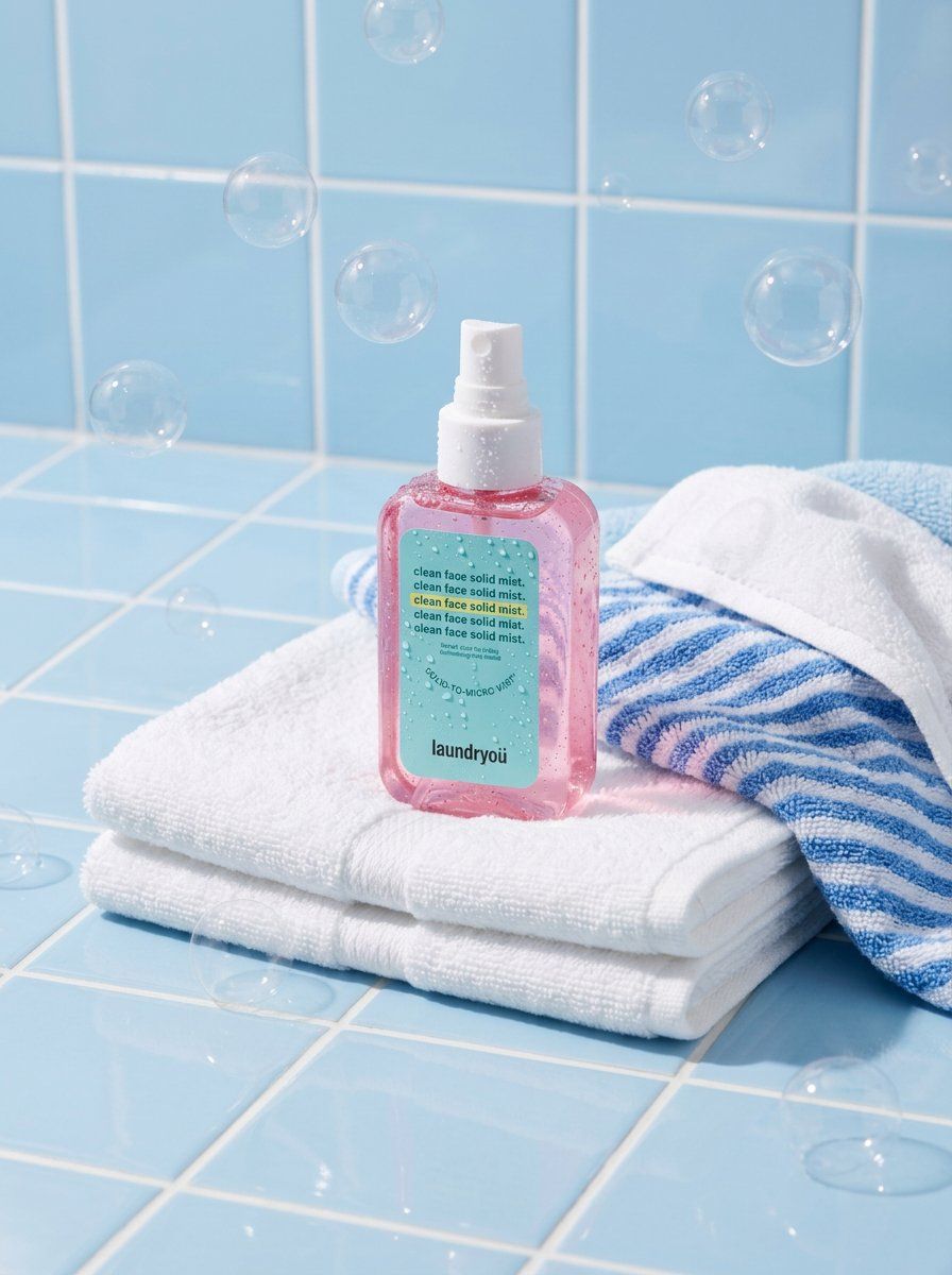 A translucent pink facial mist spray bottle with a white ... thumbnail 2