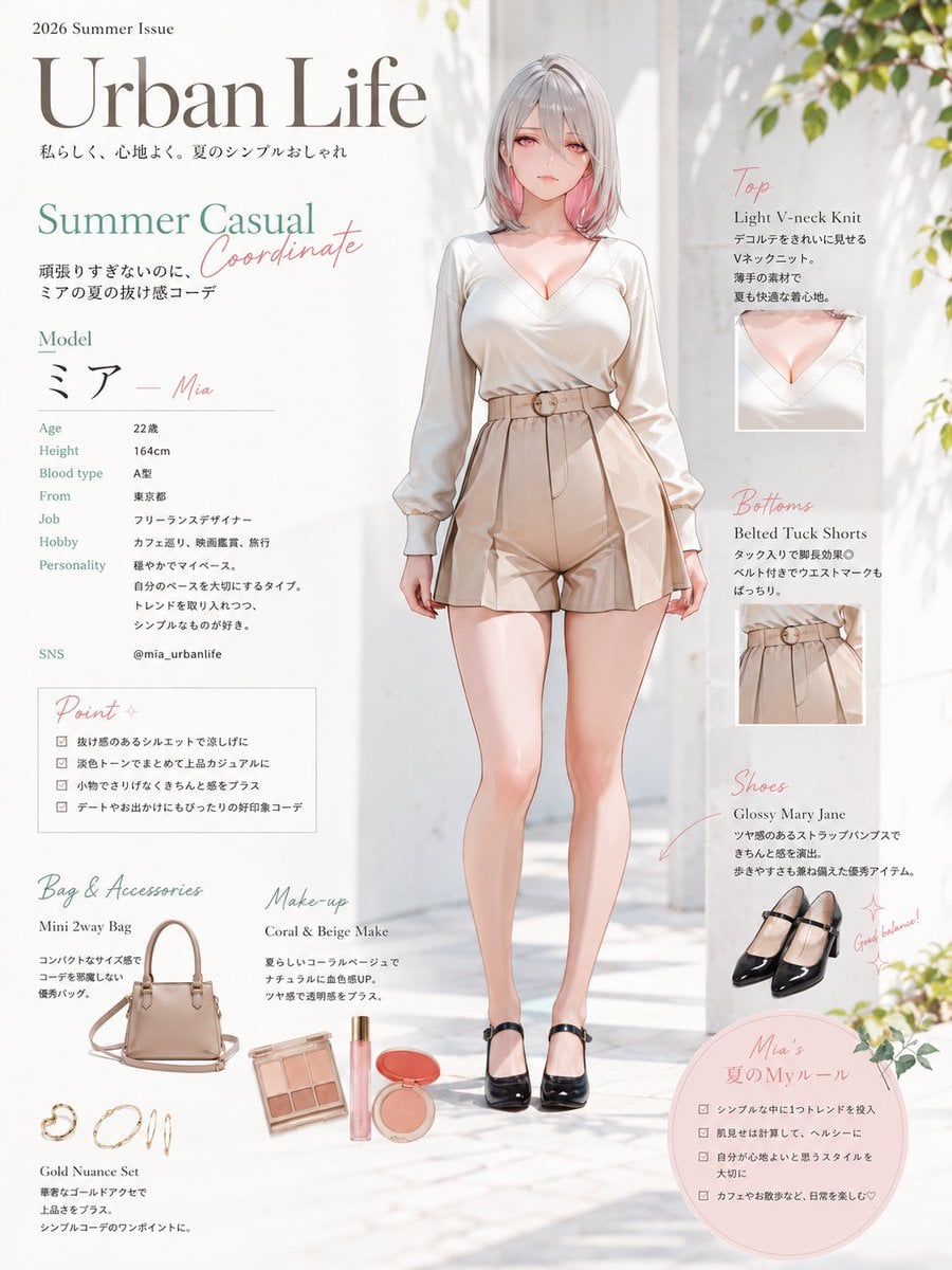 A stylish young woman with sleek, dark violet hair stands... thumbnail 2