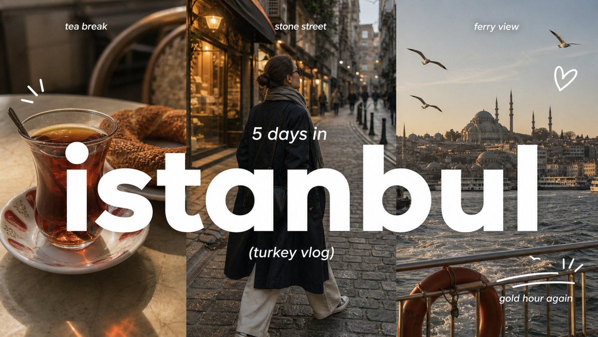 Create a 9:16 image in the "Clean Triptych Travel Vlog Th... thumbnail 3