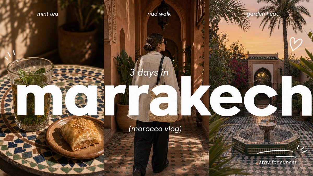 Create a 9:16 image in the "Clean Triptych Travel Vlog Th... thumbnail 4
