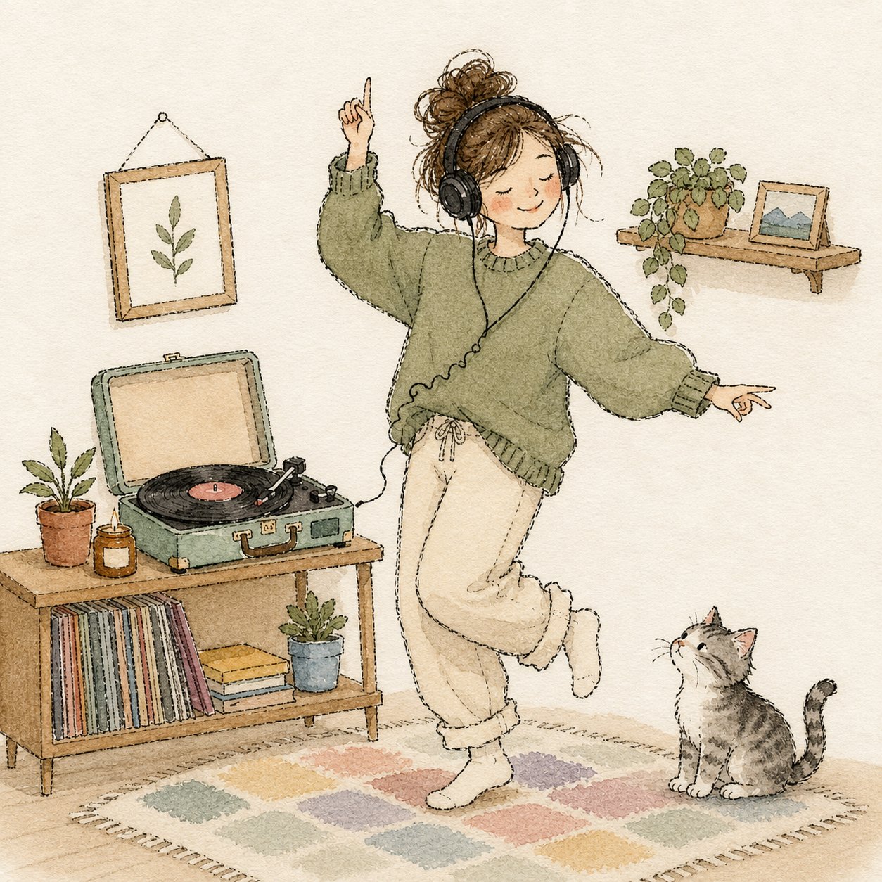 Dancing in a Watercolor Daydream image 1