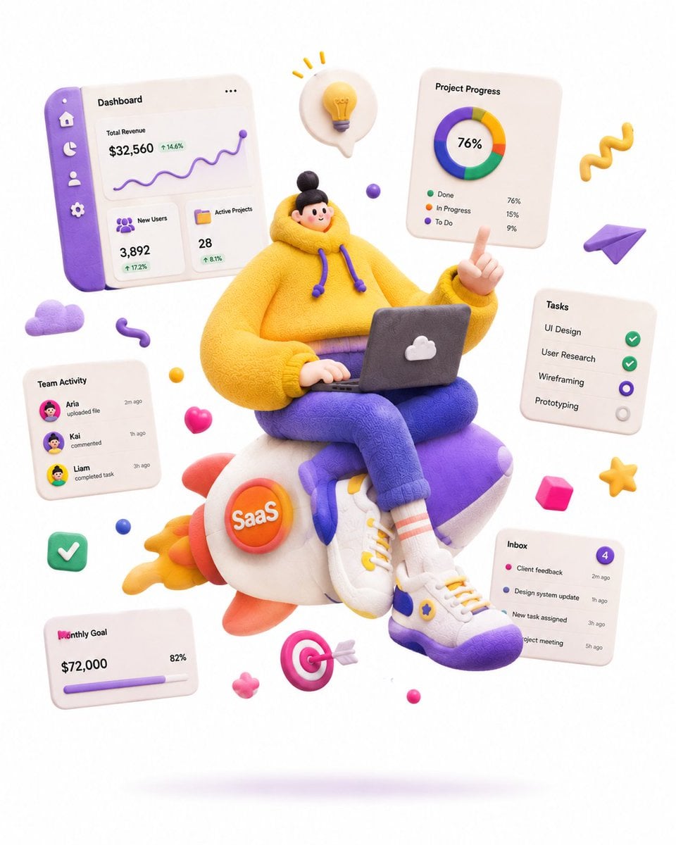 A complete single 3D illustration, exaggerated artistic e... thumbnail 3
