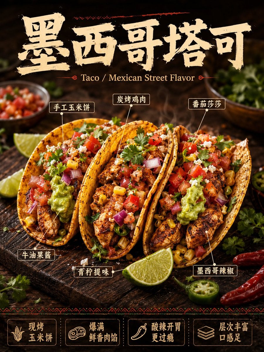 请生成一张高完成度的「中文主导餐饮商业美食海报」。 thumbnail 2