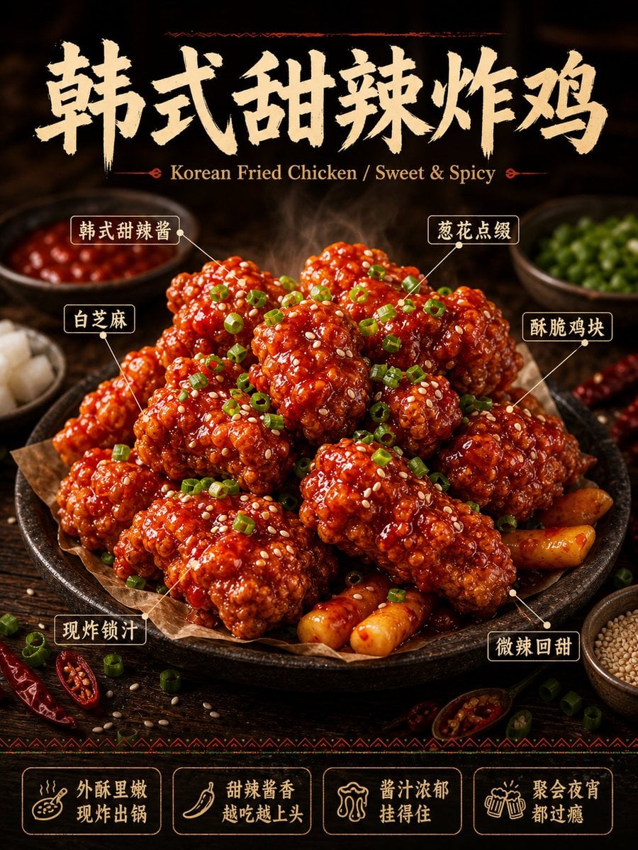 请生成一张高完成度的「中文主导餐饮商业美食海报」。 thumbnail 4