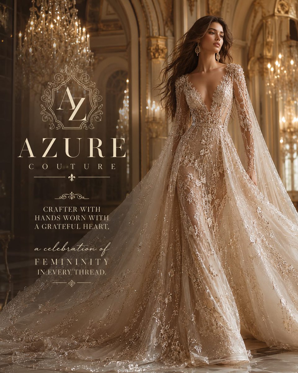 Luxury haute couture bridal fashion campaign inspired by ... thumbnail 3