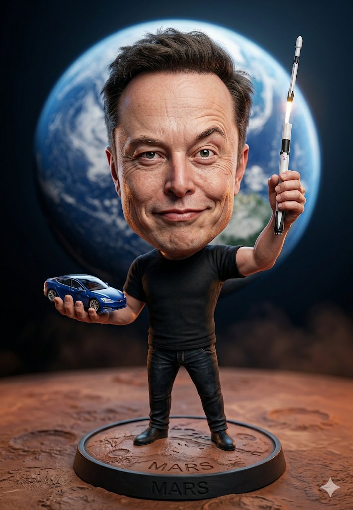 A hyper-detailed 3D caricature figurine of a legendary po... thumbnail 4