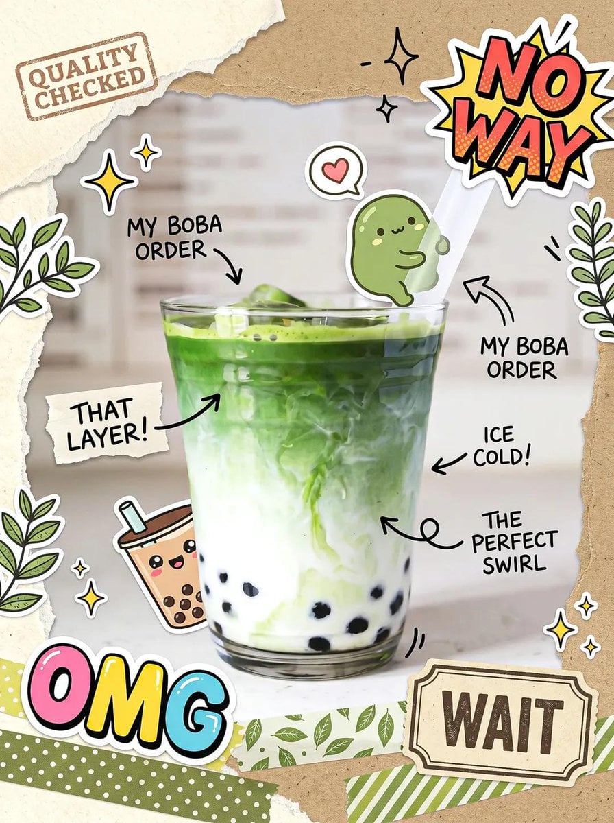 Cute scrapbook-style food photography poster, aesthetic m... thumbnail 2
