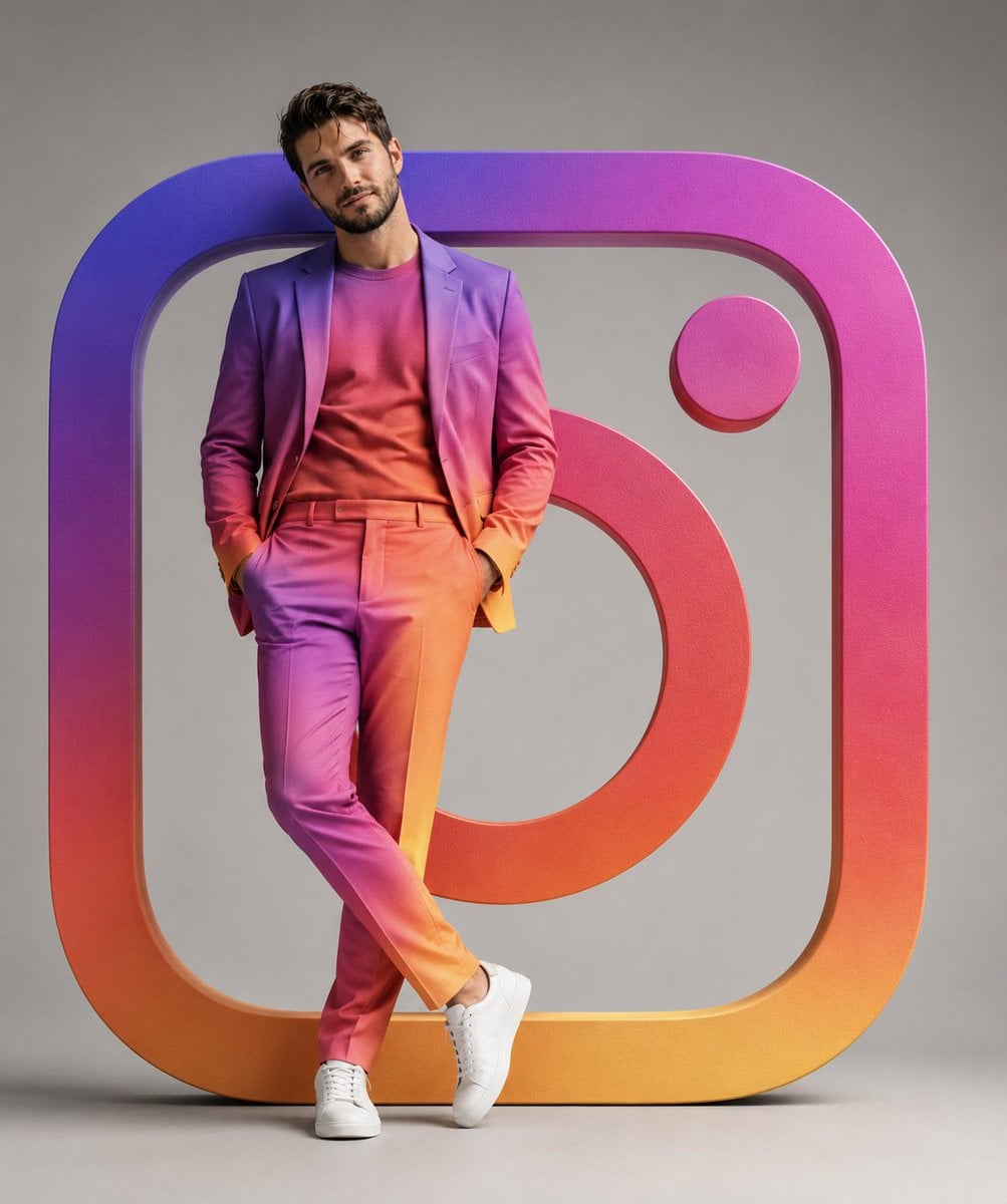 A hyper-realistic editorial photograph of a stylish man c... thumbnail 2