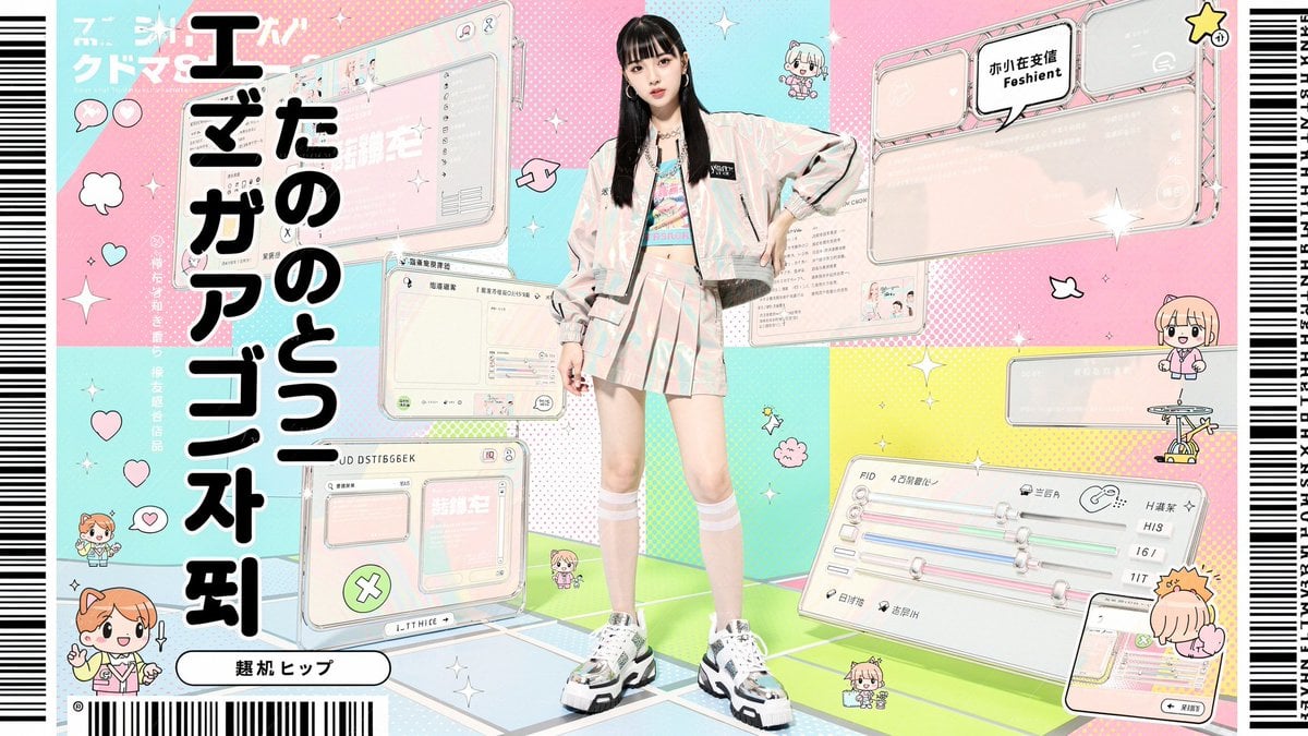 Ultra-stylized high-fashion editorial poster of a confide... thumbnail 3