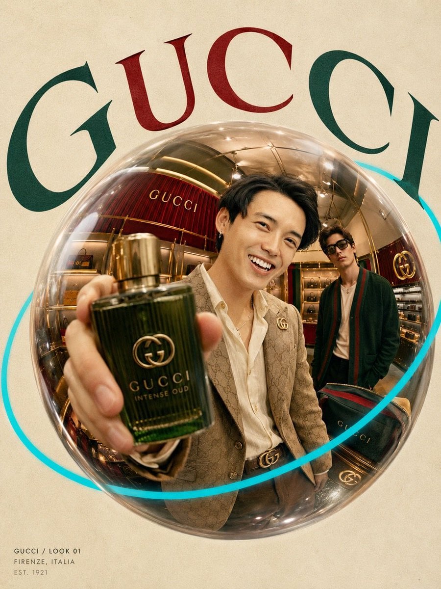 Ultra-stylized futuristic brand campaign poster inside a ... thumbnail 2